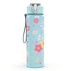 1PC Pastel Pink Floral 750ml Color Plastic Sports Water Bottle Leakproof Flip Straw Lid Suitable for Sports Office Home Use