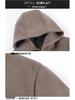 Brand Men's Korean-Style Wool Hooded Mid-Length Double-Faced Wool Down Coat Windbreaker