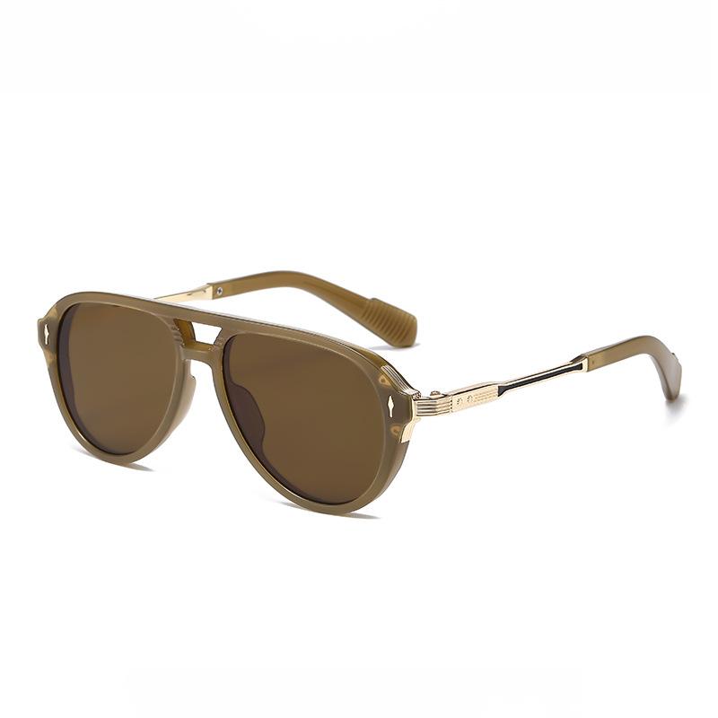 Fashionable Metal Sunglasses Party Gatherings Stage Performances Street Photography Fashion Wear Take UV Resistant Glasses