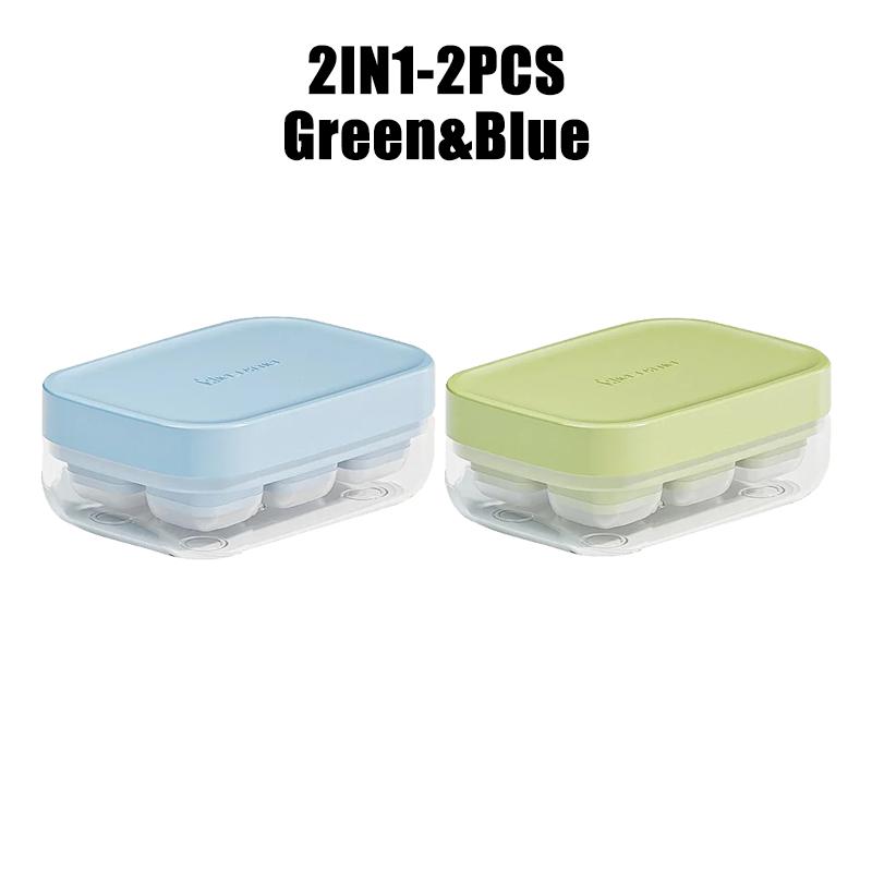 6Grid Silicone Ice Cube Mold Home Refrigerator Ice Box Press with Cover Frozen Ice Cube Magic Tool Food Grade Mini Ice Grid