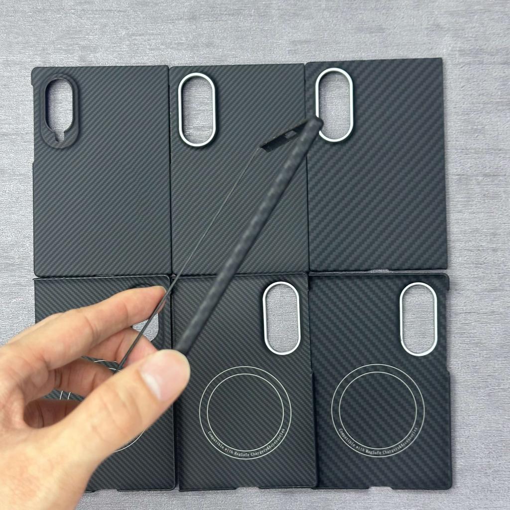For Samsung Galaxy ZFold 8Wide Aramid Carbon Fiber Case, Ultra Thin Lightweight Magsafe Cover, Shockproof Hard Armor Shell