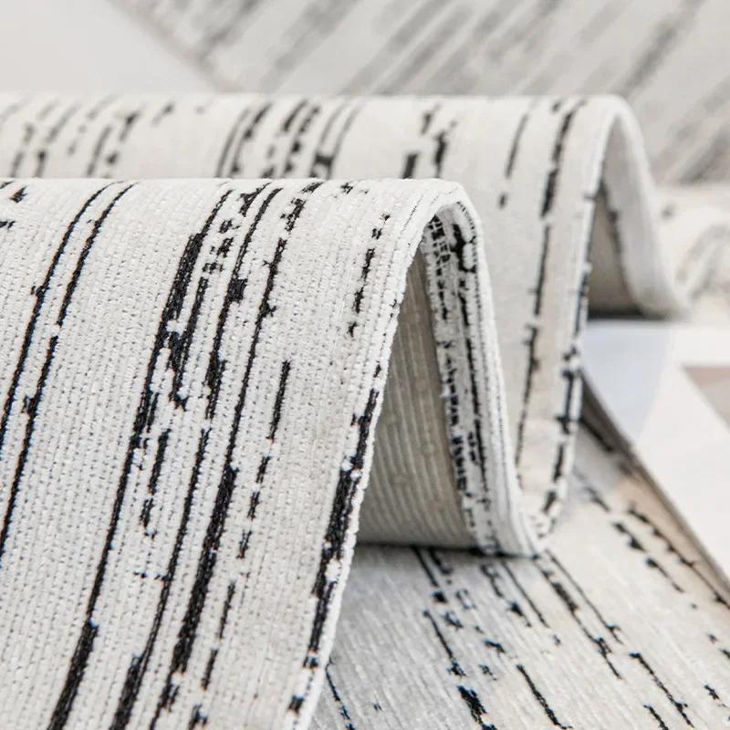 Chenille Striped Sofa Cushion Four Seasons Anti-slip Sofa Mats Sitting Pad Modern Sofa Cover for Living Room Furniture Protector