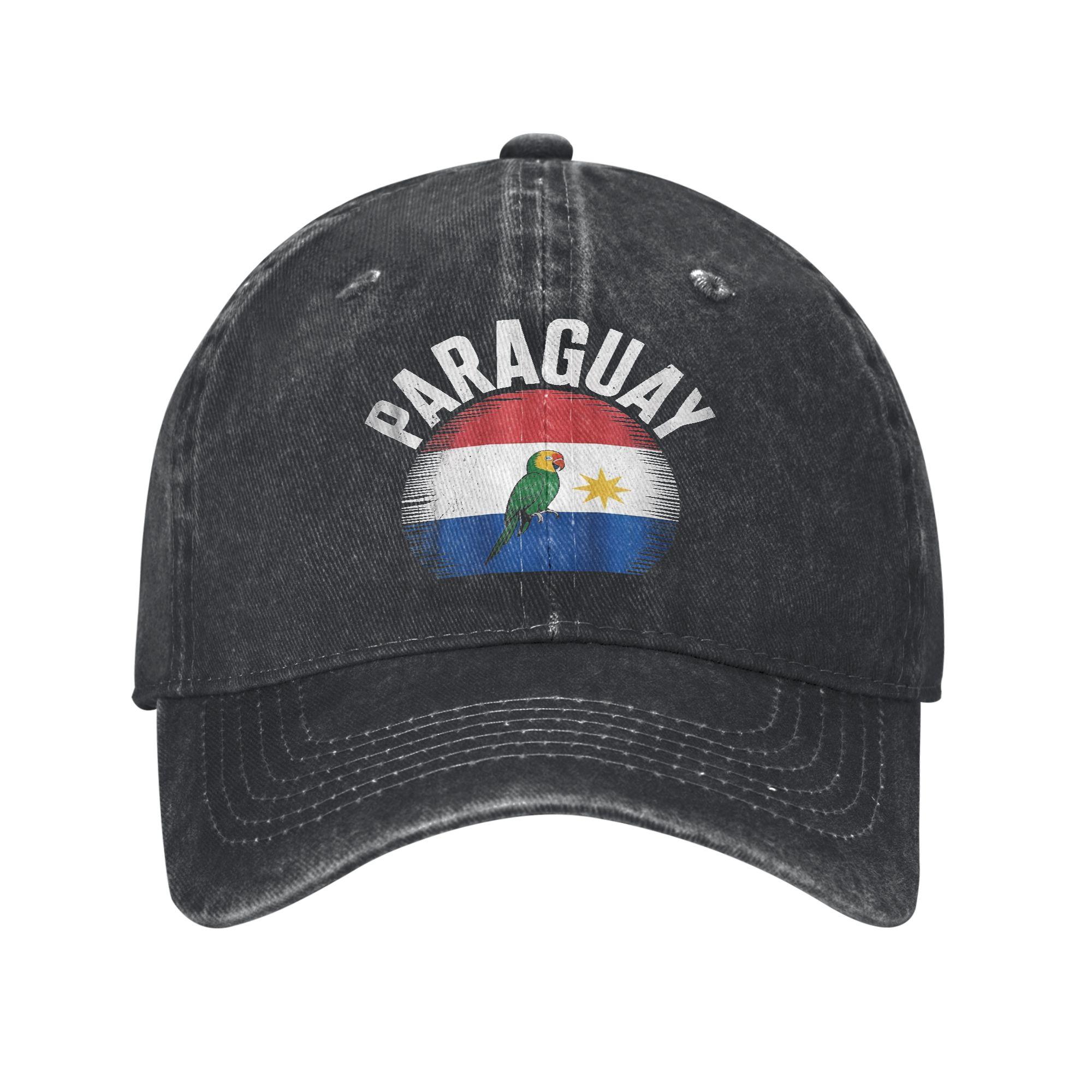 Unisex Paraguay Flag Cap Outfits Baseball Caps Vintage Trucker Hat Adjustable One Size