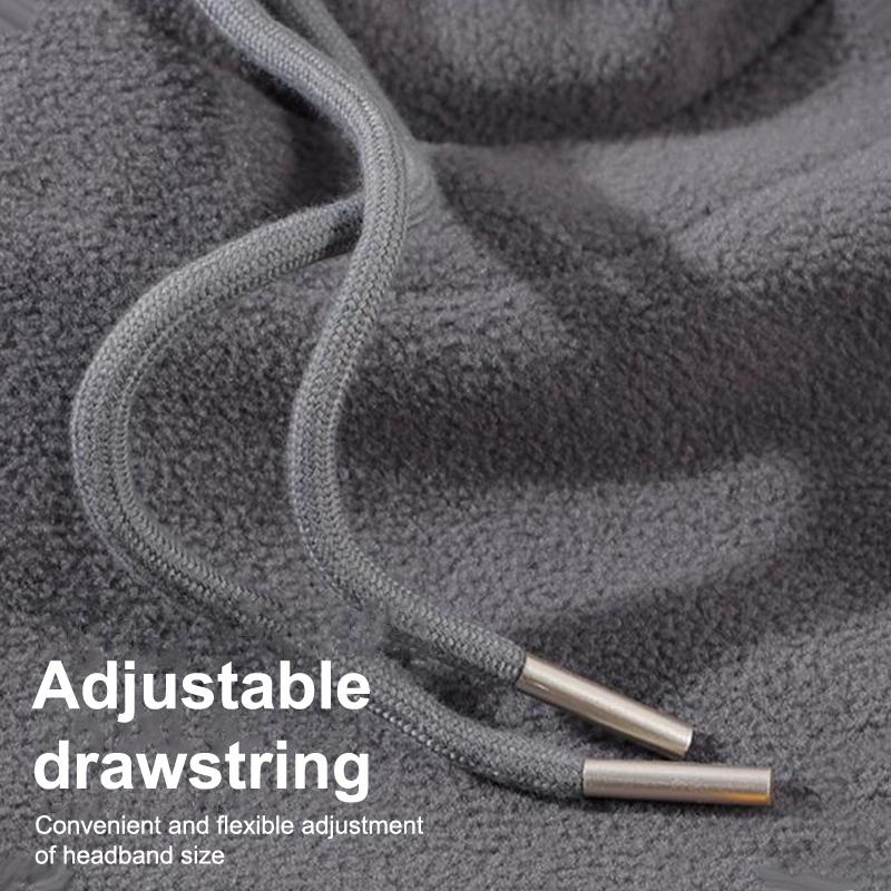 Winter Plush Winter Cap - Elastic Drawstring Closure Lightweight And Warm For Cycling, Skiing, Outdoor Activities Solid Color