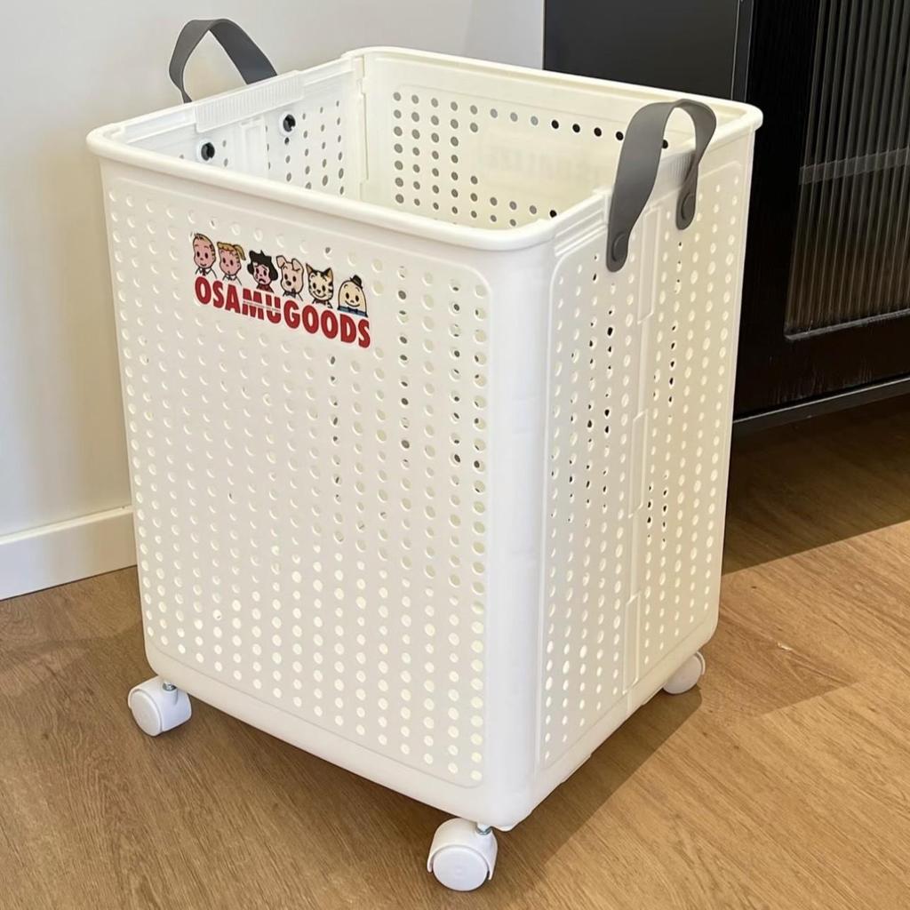 Foldable Large-Capacity Laundry Hamper with Wheels for Bathroom/Toilet