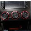 3Pcs/Set Car Styling AC Adjustment Knob Decorative Ring For Subaru Forester Impreza XV Crosstrek WRX Levorg Auto Accessories