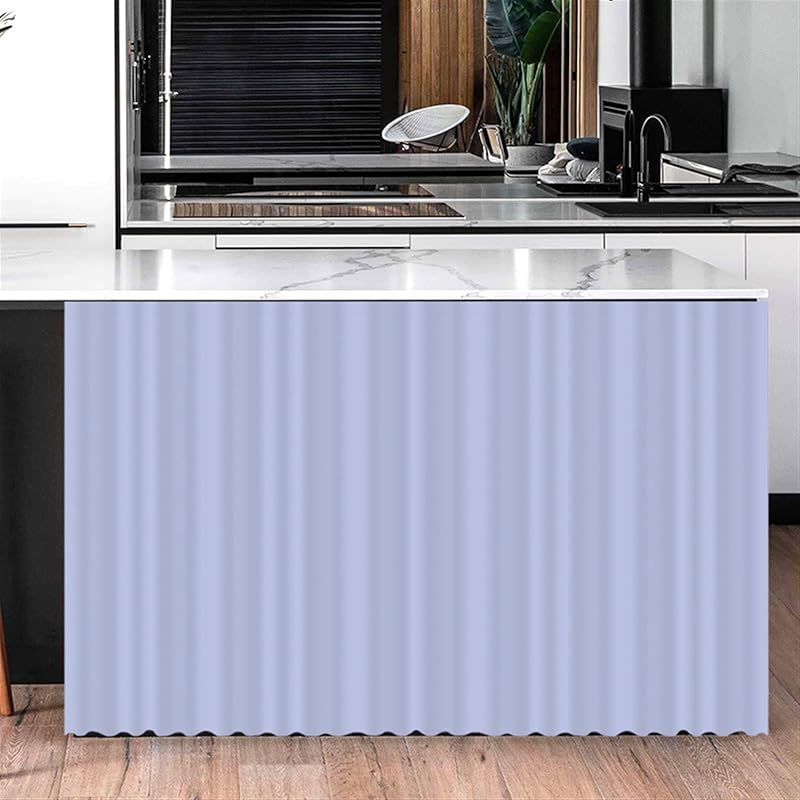 Cabinet Curtains for Shelves Privacy Closet Curtain Dust Proof Hook & Loop Under The Sink Curtain for Kitchen Storage Room Gray, 27.6" W x 35.4" L