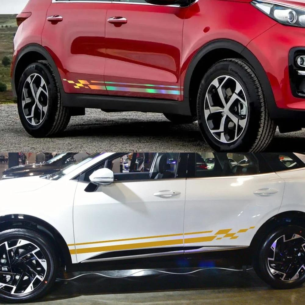 Car Door Side Stickers Auto Body Motor Sport Styling Graphics Cover Decals Decoration Accessories For Kia Sportage 3