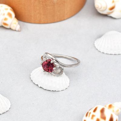 Natural Red Pink Tourmaline Gemstone 925 Sterling Silver Ring  Size 5.75 US Gift