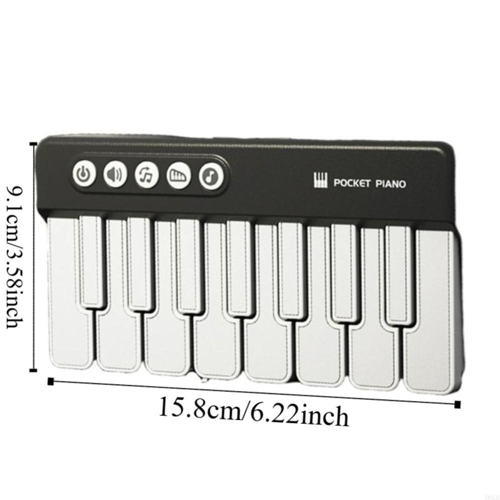 Tragbares Design Lernklavier Tastatur 7 Farben LED Musikinstrument Spielzeug Geburtstagsgeschenk