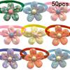 50/100pcs Pet Dog Grooming Supplies Cute Flower Style Puppy Dog Collar Bow Ties Accessories Cute Dogs Bow Tie Necktie