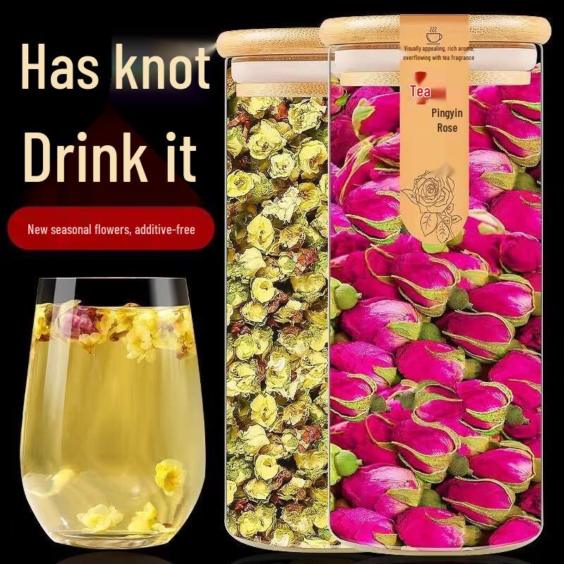 Yihào Cūn White Plum Blossom & Red Rose Herbal Tea Set