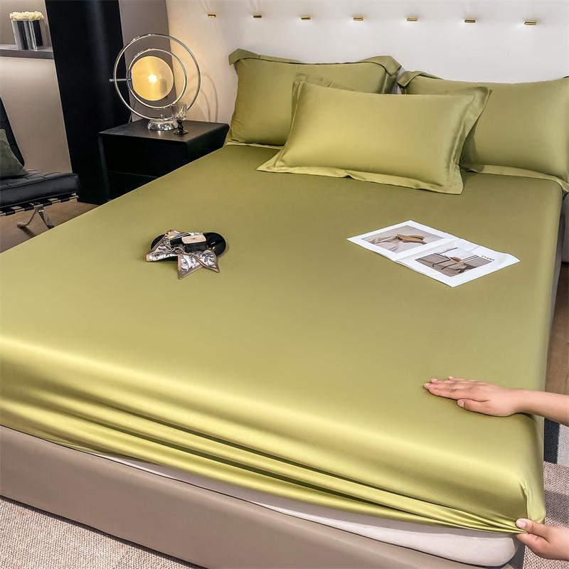 3pcs Set 100% Bamboo Mattress Protector Mattress Cover Fitted Sheet with Elastic Band Bedsheet 1000 Thread Count Queen King Size