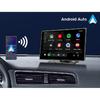 Srnubi 2.5K 9 inch Dash Cam Car DVR Wireless Carplay&Android Auto GPS Navigation Video Recorder Dashboard Dual Lens Wifi FM AUX