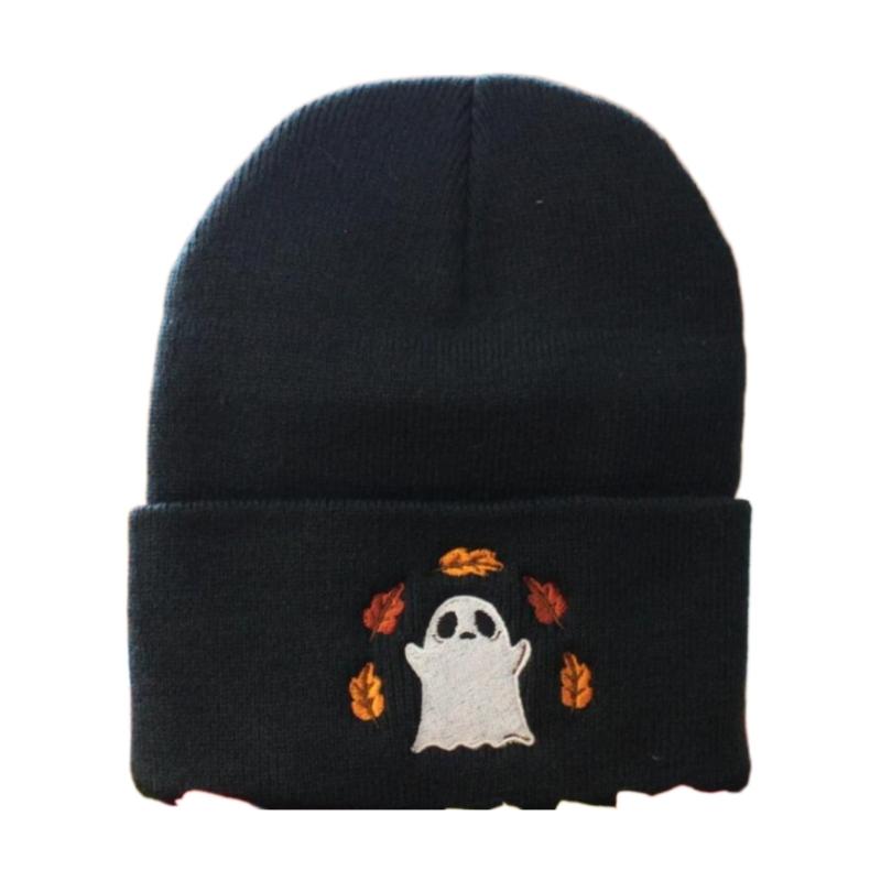

Teens Warm Hat Knit Embroidery Pattern Hat Winter Cycling Ski Hat for Sweet Girl чорний