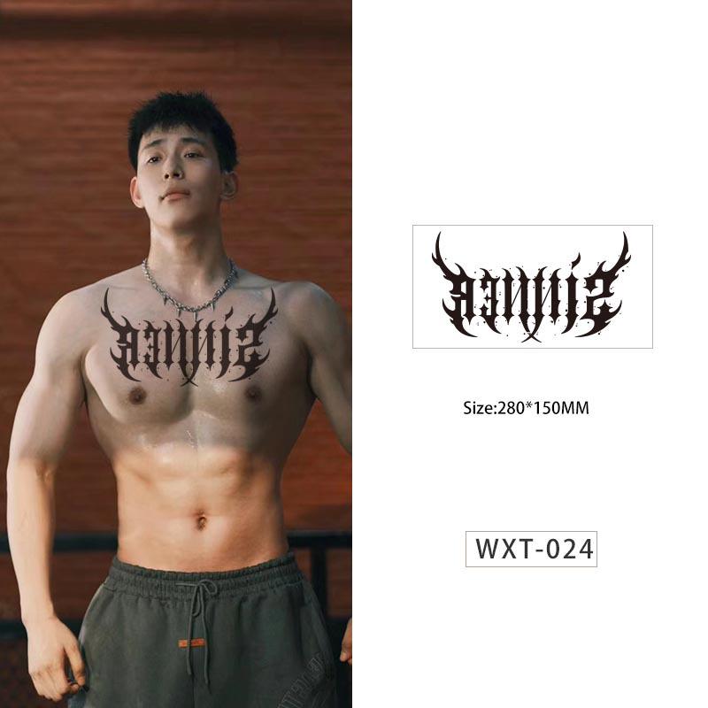 Grands Autocollants de Tatouage Temporaire Imperméables Floraux pour la Poitrine