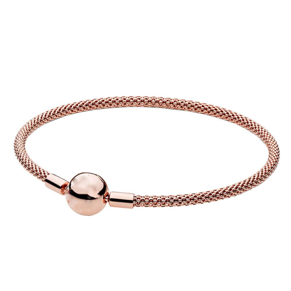 

S925 Стерлингового Серебра Плетеный Браслет Шариковые Бусины Оральные Простые Модные Легкие Роскошные Ювелирные Аксессуары Для Женщин 21 cm