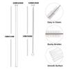 Replacement Straws Reusable Plastic Straws With Cleaning Brush Semi-Transparent Pe Food Grade Straws
