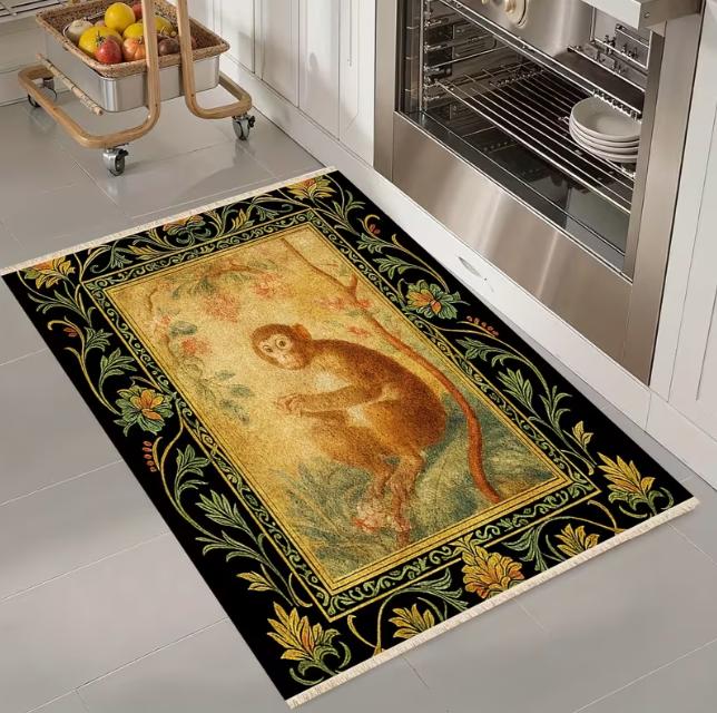 Jungle Leopard Shadow Carpet Carpet Country Style Animal Style Kitchen Carpet Corridor Carpet Living Room Area Carpet Decoration