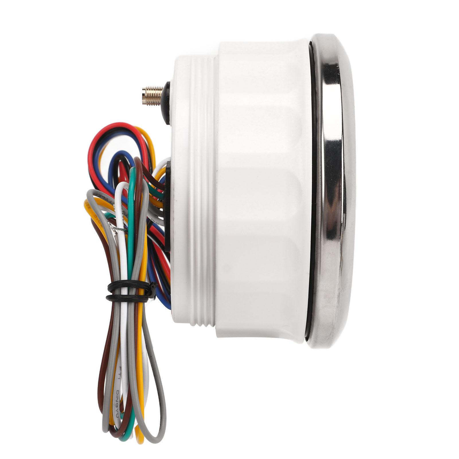 

85mm GPS Speed Gauge 3 3Celsius8in 0‑125MPH Waterproof 9‑32V for Ship Yacht Motorcycle ATV Engineering Vehicle