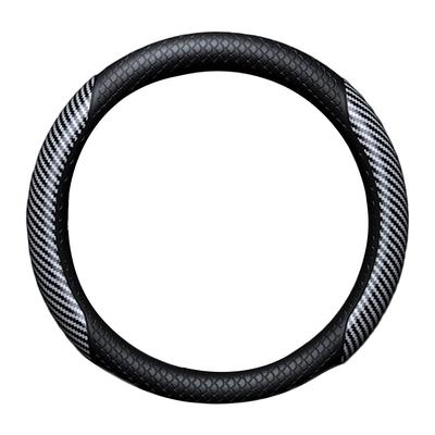 Steering Wheel Universal Fit for Kei and Standard Silicone Special Pattern Soft and Suitable for All Ultra-thin Cover, Cars, + Carbon-Look ABS,
