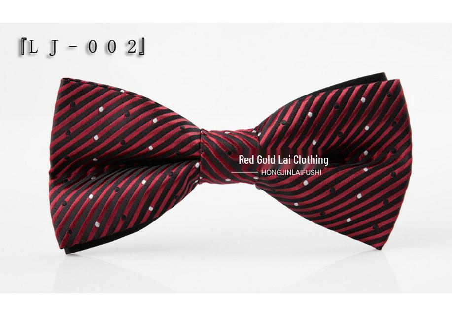 Korean Style Double Layer Polyester Bow Tie for Men & Women – Ideal for Weddings & Formal Events
