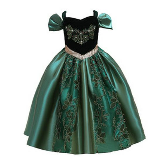 New Children's One-Shoulder Pearl Embroidered Princess Dress for Summer