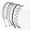 Alice Style Hair Styling Tool Sports Metal Hairband Wavy Headband Casual Headwear Black Head Hoop