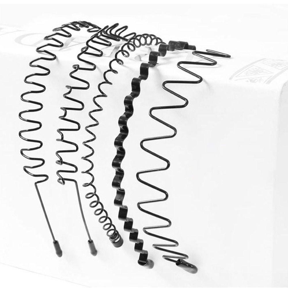 Alice Style Hair Styling Tool Sports Metal Hairband Wavy Headband Casual Headwear Black Head Hoop