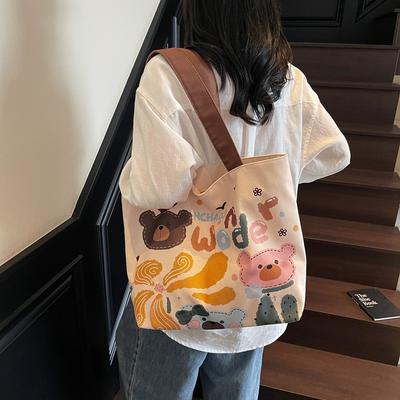 Borsa a Spalla da Donna in Tela Borsa Tote di Grande Capacità
