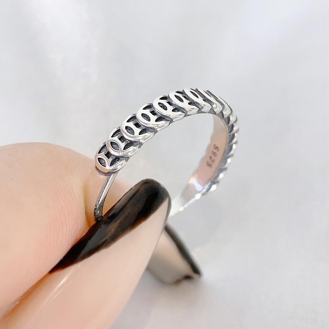 

BELLA BOX Zhaocai Coin Premium Sense Персонализированная имитация S925 Тайское серебро Старое Ins Мода Crowd Указательный палец Открытое кольцо Женское 【 Opening Adjustable 】 серебряный