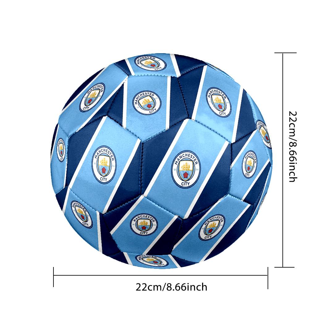 Manchester City teamSoccer Ball Colorful All Ages Machine Stitched PVC Competition Ready Durable High-Bounce