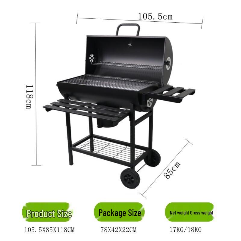 Foldable Outdoor Charcoal BBQ Grill