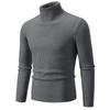 Men’s Plus Size Solid Mock Neck Pullover Knit Sweater