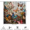Vibrant Butterfly Shower Curtain Bath Decor For Bathroom Waterproof Polyester Fabric Available In Various Sizes
