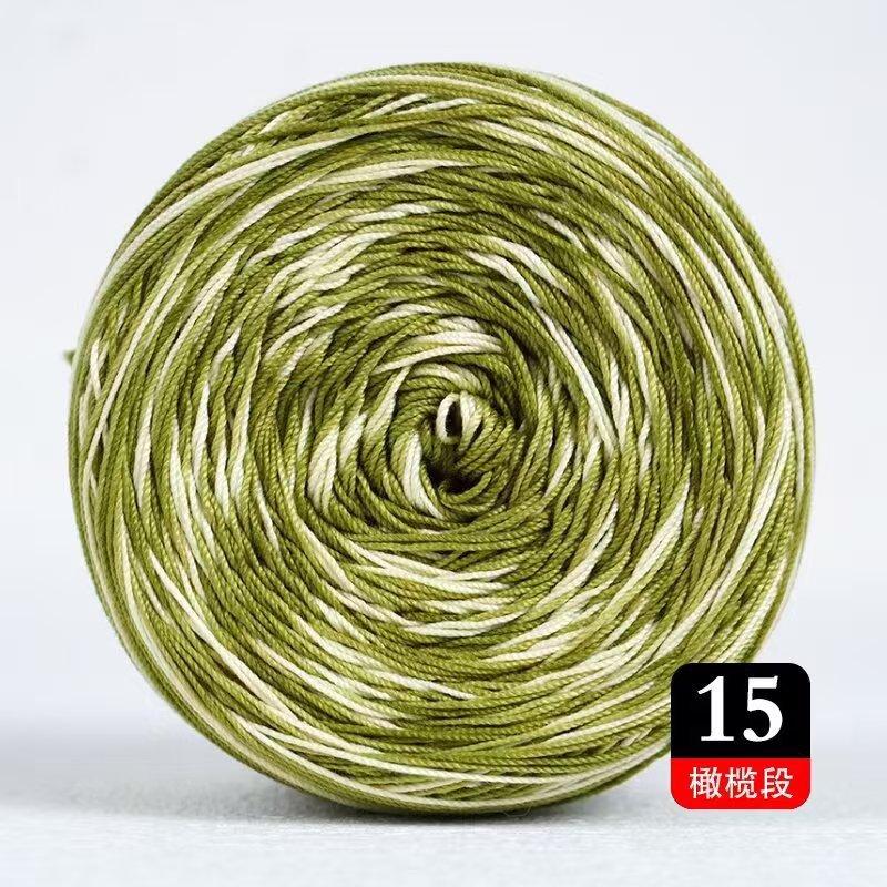 50g/Rotolo Filato di Cotone in Pizzo per Torta per Uncinetto & Maglia Fatto a Mano Fai da Te Morbido Caldo Filato Colorato a Gradiente Filo Materiali per Maglioni