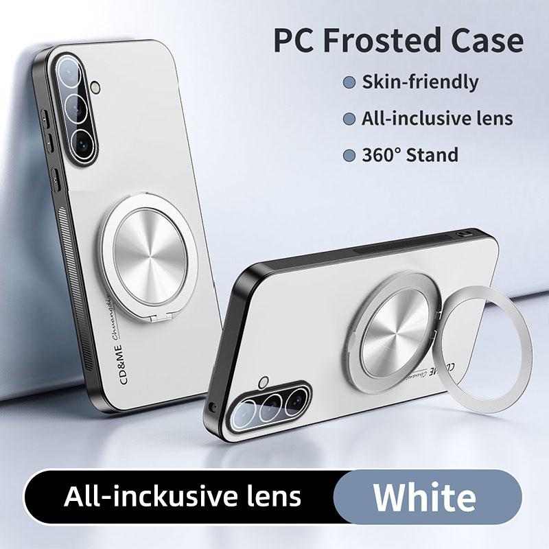 Luxus AG Matt Hülle Für Samsung Galaxy A06 A16 A26 A36 A56 Magnetisch PC Mattiert 360 Grad Halterung Ständer Schutzhülle