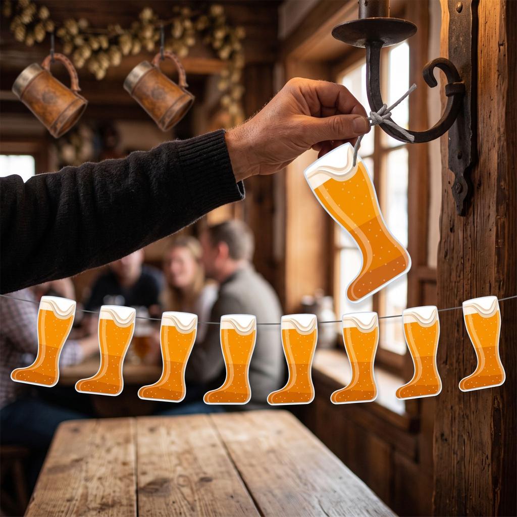 Oktoberfest Boot Bunting Party Decorations for Bavarian Themed Celebration