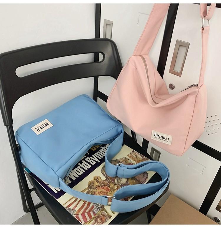 2023 New Street Style Canvas Bag Women Men Large Capacity Shoulder Bag