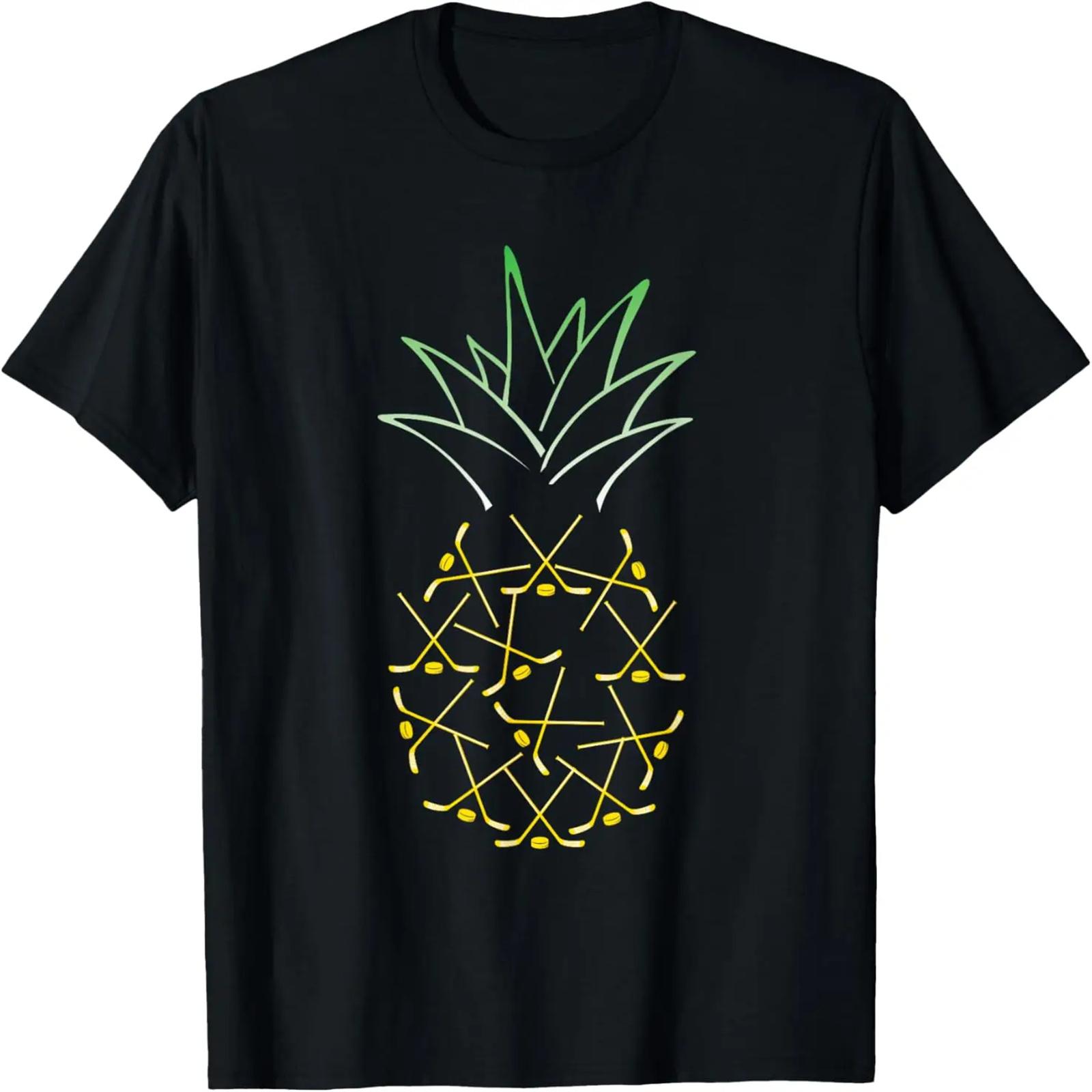 

Ice Hockey Shirt Funny Hawaii Summer Aloha Pineapple T-Shirt XXXXXL різнокольоровий