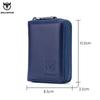 BULLCAPTAIN Leather Credit Card ID Card Holder Wallet Wallet Men Fashion Rfid Card Holder Wallet Business Card Holder Bag