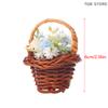Miniaturowy Tkany Koszyk na Kwiaty 1:12 Koszyk Ręczny do Domku dla Lalek Przechowywanie Zabawka Dzieci Zabawa w Udawanie Akcesoria do Domku dla Lalek
