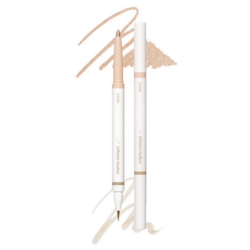ETUDE Re-Creation Maker Dual Aegyo-Sal Augenbrauenstift & Lidschatten 0,9g – 2 Farben, Warm / Kühl 01.Warm Tone