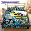 Name Custom Bat Hero Pattern Bedding Set Quilt Cover Pillowcase Home Decor Gift (1 * duvet cover + 2 * pillowcase, without core)