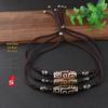 Tibetan Nine-Eyed Dzi Agate Necklace with Buddhist Bead Pendant for Men and Women - Ethnic Style Sweater Chain 
