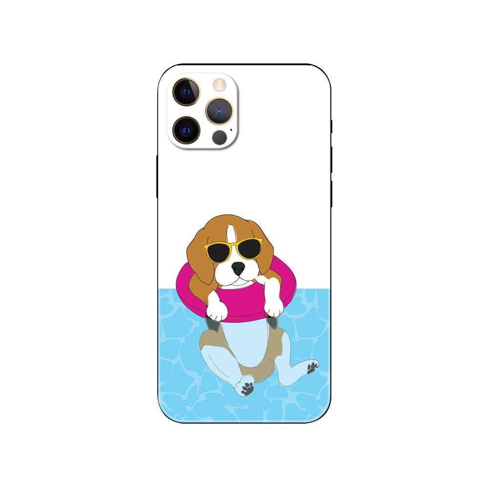 Beagle Dog Phone Case for Iphone 5 5s 2020se 6 6s 7 8 Plus X 10 XR XS 11 12 13 Mini Pro MAX Black Tpu Back Cover