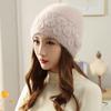 Korean Double-Layer Warm Wool Knit Hat with Velvet, All-Match Winter Fashion for Women