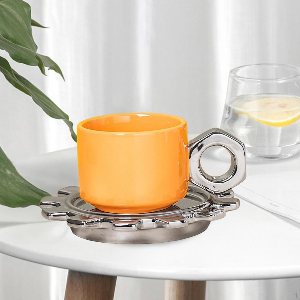 Keramiktasse mit Untersetzer Teetasse für Zuhause Geschenke