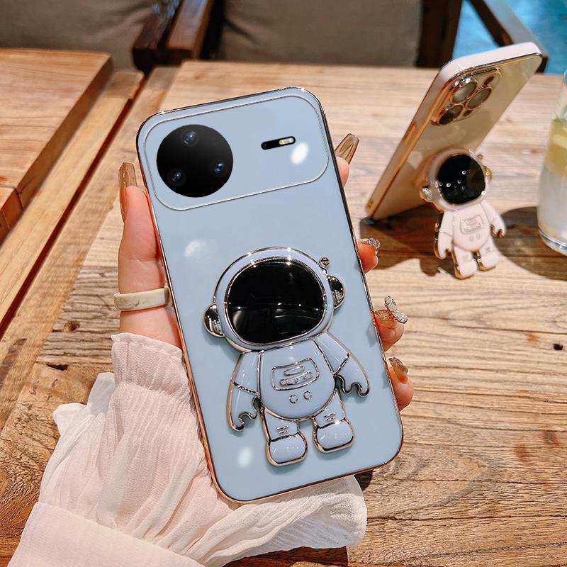 For Huawei Nova 15 Pro Case Shining Astronaut Spaceman Bracket Holder Design Soft Plating For Huawei Nova 15 Back Cover