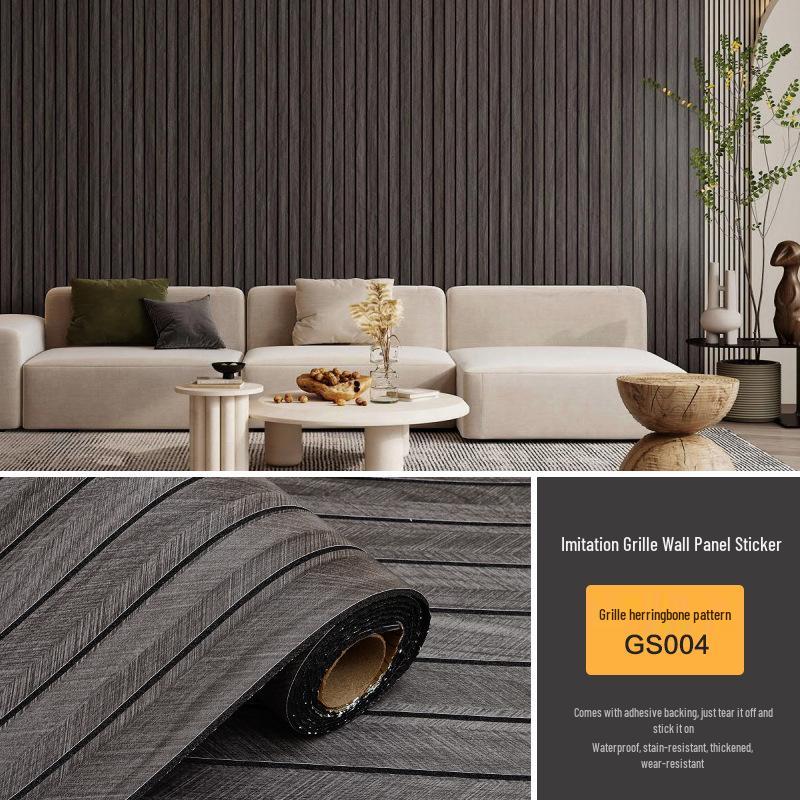 3D Wood Grain Self-Adhesive Wallpaper: Decorative